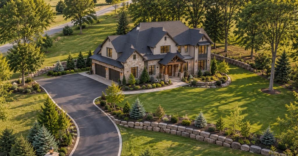 A Southtowns house with a wide front lawn